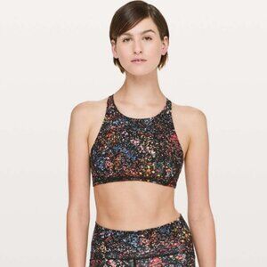 Lululemon Free To Be Bra High Neck Floral Sports Bra